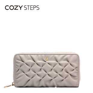 coach c紋手拿包 COZY STEPS2020新款女士錢包女長款手拿包牛皮大容量皮夾6C126 coach