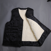 秋冬季<em>中老年人马甲</em> <em>男真皮马甲</em> 皮毛一体 羊毛