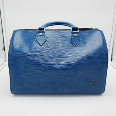 【95新】 lv/路易威登 蓝色水波纹speedy30手提包