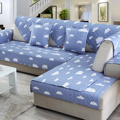 四季全棉布艺沙发垫客厅组合沙发套巾简约现代防滑田园坐垫沙发巾