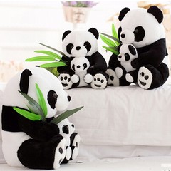 大熊猫公仔毛绒玩具  母子熊猫公仔 趴趴熊猫抱枕礼品包邮