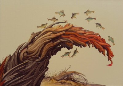 当代艺术家赵一鑫原创油画作品《同类相比》