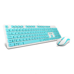 Delux/多彩 可爱女巧克力键盘笔记本电脑usb鼠标键盘有线套装