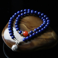 Pro-Bao Marin lapis lazuli Crystal Circles Bracelet 925 Silver jewelry Onyx South old woman customer activity