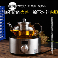 玻璃茶壶加厚耐热泡茶壶不锈钢304 过滤花茶壶红茶器水壶耐高温