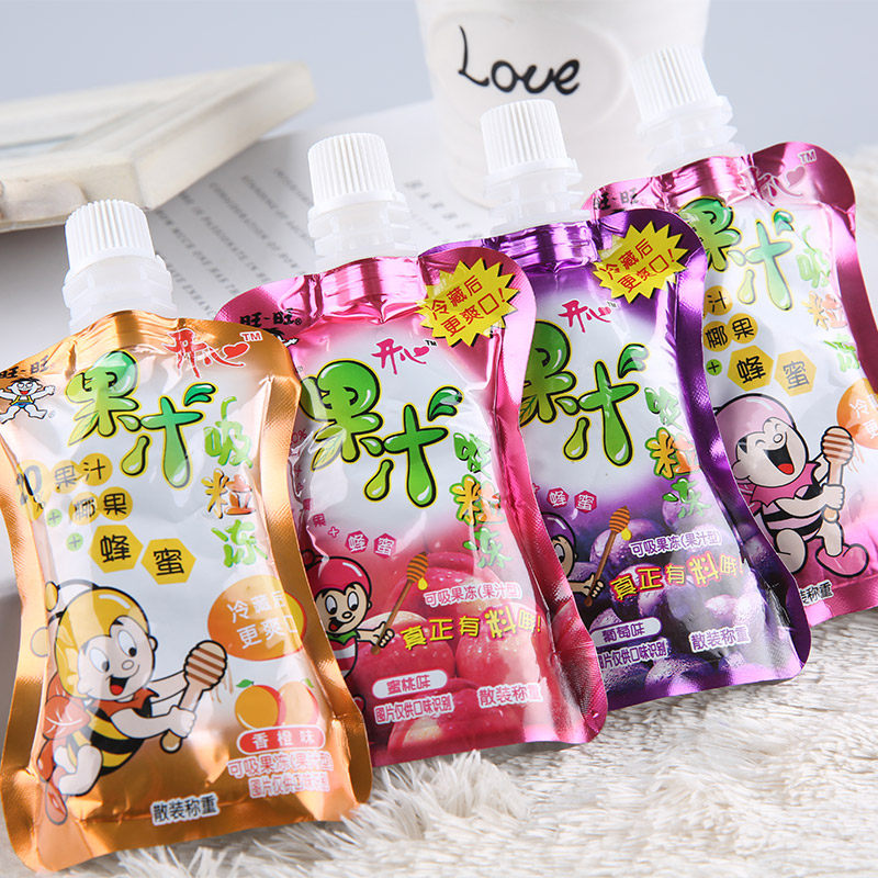 旺旺嫩布丁吸粒冻维多粒可吸的果冻爽果汁果肉果冻含蜂蜜清凉零食