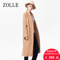 ZOLLE因为长款立领厚毛呢外套宽松呢子大衣