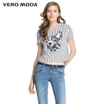 Vero Moda个性动物印花棉弹舒适休闲T恤|315201202