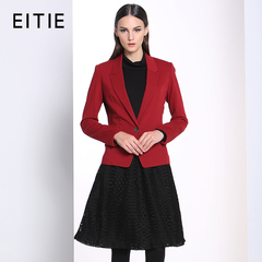 EITIE爱特爱商场同款2016秋冬新款简约纯色通勤气质OL长袖外套女