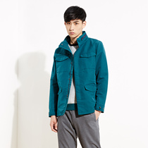 美特斯邦威2015秋装新款男立领撞色拉链外套吊牌价449元