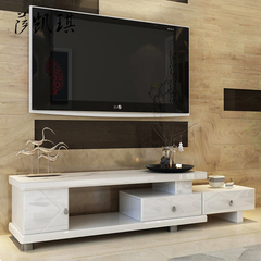 萨凯琪现代简约客厅钢化玻璃简易烤漆可伸缩电视柜储物视听柜