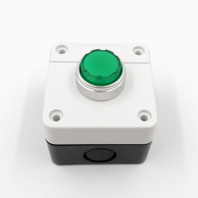 按钮开关盒带绿色高钮启动停止电源源自控制其它
