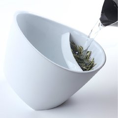 倾斜茶杯 水杯 塑料带盖 泡茶杯 带滤网过滤 创意个性杯子