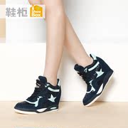 Shoe shoebox2015 winter new casual wedges women's shoes high women shoes 1115505001