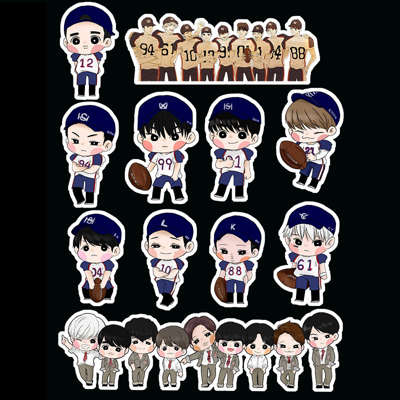 EXO 正规2辑后续版 LOVE ME RIGHT 周边行李箱皮纹贴纸 Q版贴纸在类目 3C数码配件, 手机配件, 手机饰品, 手机贴纸中 - 来自Buy2taobao.com提供专业的淘宝代购服务