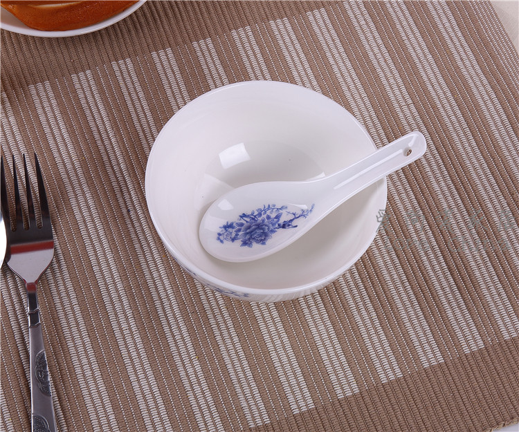 陶瓷汤勺子勺子骨瓷中式饭勺调羹汤匙马戈勺叉