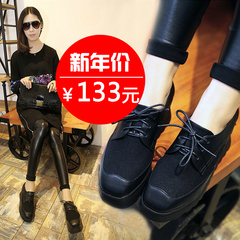 Spring of 2016 new platform shoes wedges shoes women women's platform shoes retro low women's tide