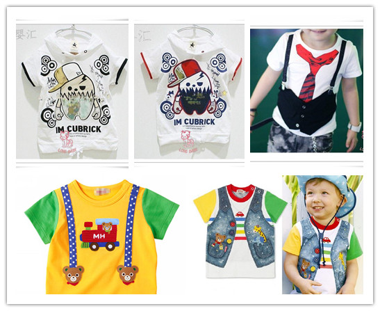 全场满50包邮 全棉T恤衫 时尚假二件T-shirt 纯棉假两件T恤汗衫在类目 童装/婴儿装/亲子装, T恤中 - 来自Buy2taobao.com提供专业的淘宝代购服务