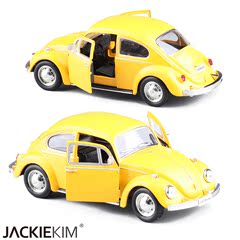 裕丰盒装五寸合金车模 1967大众甲壳虫 磨砂哑光回力汽车模型玩具