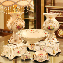 梵莎奇欧式客厅茶几摆件奢华陶瓷装饰品新婚庆结婚礼物送闺蜜朋友