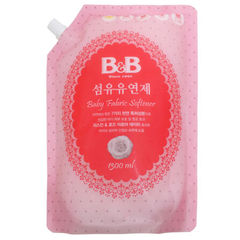 韩国进口正品保宁BB玫瑰茉莉香柔顺剂B&B婴幼儿衣物柔软剂1300ML