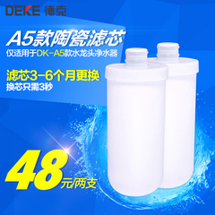 德克水龙头净水器硅藻陶瓷滤芯 原装滤芯DK-A5（2支装）