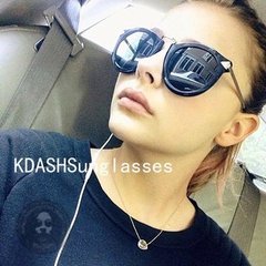 KDASH箭头明星复古圆偏光太阳眼镜大框时尚墨镜近视女新款2017潮