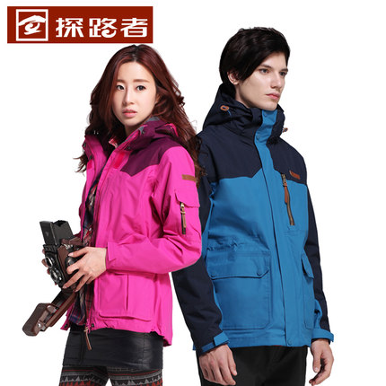 探路者戶外沖鋒衣女三合一兩件套登山服男款秋冬外套情侶修身保暖 - 36477806857