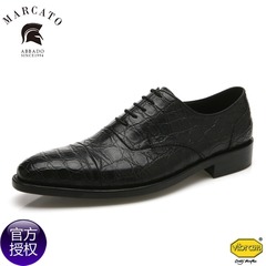 MARCATO意大利手工定制鳄鱼皮皮鞋 高端商务正装男鞋固特异缝制