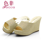 Non 2015 summer styles counter font rhinestone platform women of genuine open-toe Sandals WIBM43104CP