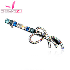 River diamond hair clip rhinestone hairpin hair accessories Korean Olympics full rhinestone clip Lady cross clip ponytail Chuck accessories