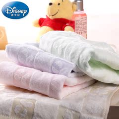 迪士尼Disney小熊维尼方格双层纱布无捻童巾 宝宝婴儿童纯棉毛巾