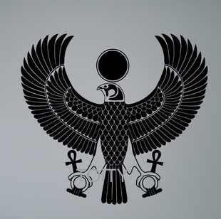 古埃及太阳神ra墙贴画复古风墙纸