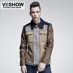 Viishow winter jacket mens new European and American minimalist lapel zipper-style men's casual jackets