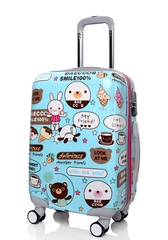 韩国小熊兔子儿童拖箱亲子行李登机箱包卡通旅行箱20寸儿童拉杆箱