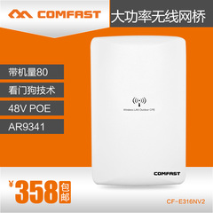 AR9341芯片2.4G300M无线WiFi覆盖E无线AP室外3/5公里大功率48VPOE