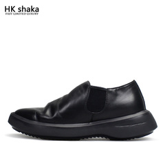 Hk Shaka2016新款韩版真皮男鞋乐福休闲暗黑原创内增高男鞋松糕鞋