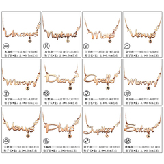 七皇后日韩学生日玫瑰金短款吊坠双鱼金牛座锁骨链十二星座项链女