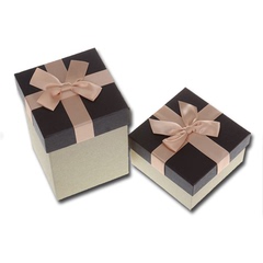 韩式精美礼品盒 纯色蝴蝶结的正方形  礼盒