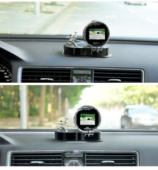 行车记录仪太阳能中控台式无线免安装电子狗一体1080P高清角夜视