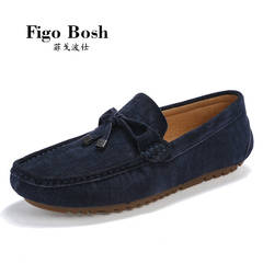 轻奢定制品牌Figobosh 冬季防滑加绒套脚棉鞋真皮英伦休闲皮鞋子