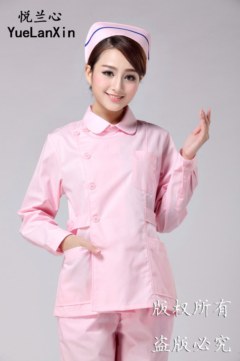 悦兰心口腔牙科护士服白色冬装长袖医院工作服药店工作服半永久
