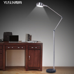 美式落地灯创意LED客厅灯宜家卧室书房现代简约工作长臂立式台灯