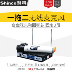 Shinco/新科 S3200无线话筒专业卡拉OK电脑K歌U段一拖二麦克风