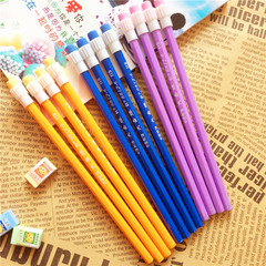 hb铅笔儿童学习用品韩国创意可爱卡通带橡皮套文具批发小学生奖品