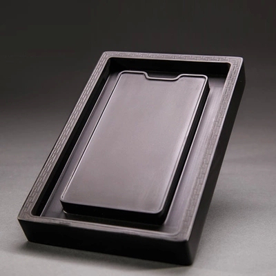 汪志文作品 老坑黑龙尾 素砚 歙砚珍品 拙言砚庄出品