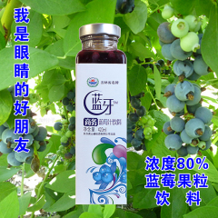 包邮长白山野生蓝牙蓝莓汁（商务）浓度高果粒饮料420ml*12瓶