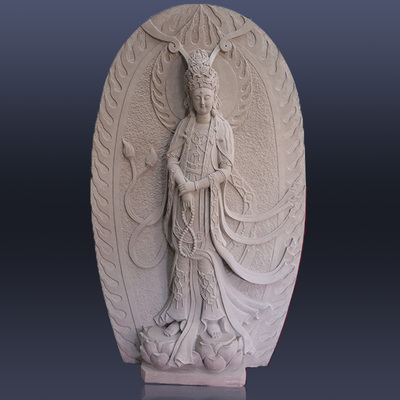 大足石雕 碑体媚态观音 刘能风大师作品