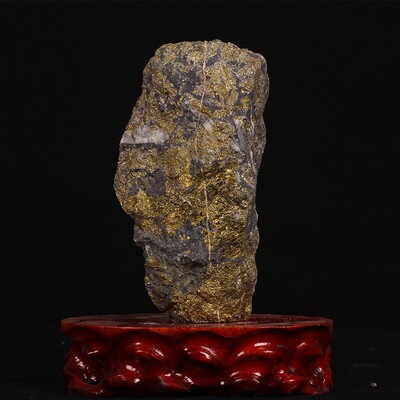 中国金都招远原生态高品位金矿石摆件s3