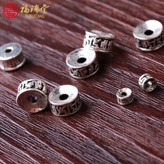 DIY jewelry loose beads Tibetan silver material accessories mantra gasket spacer beads bracelets wenwan bead accessories
